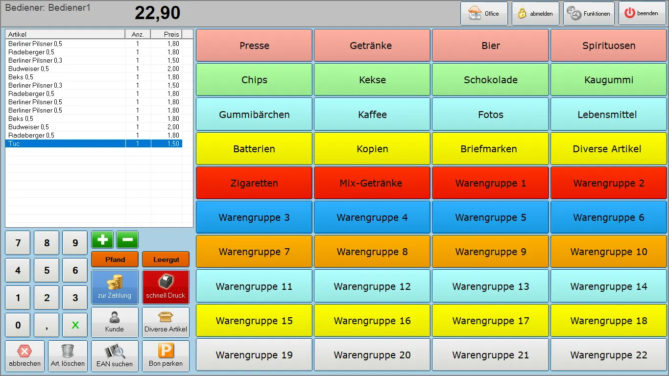 Handel Plus TSE – Screenshot