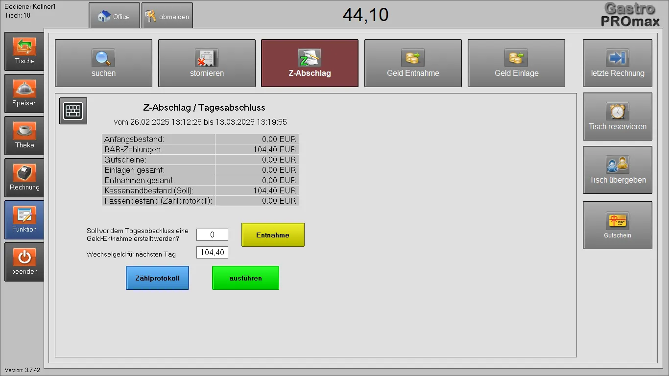 PROmax TSE – Screenshot